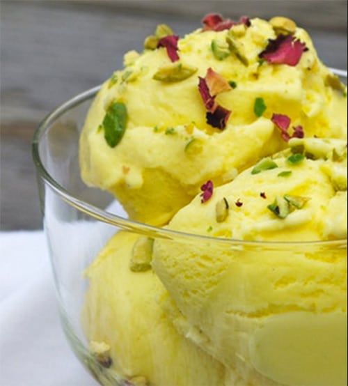دستور تهیه بستنی سنتی زعفرانی اصیل و خواص آن
